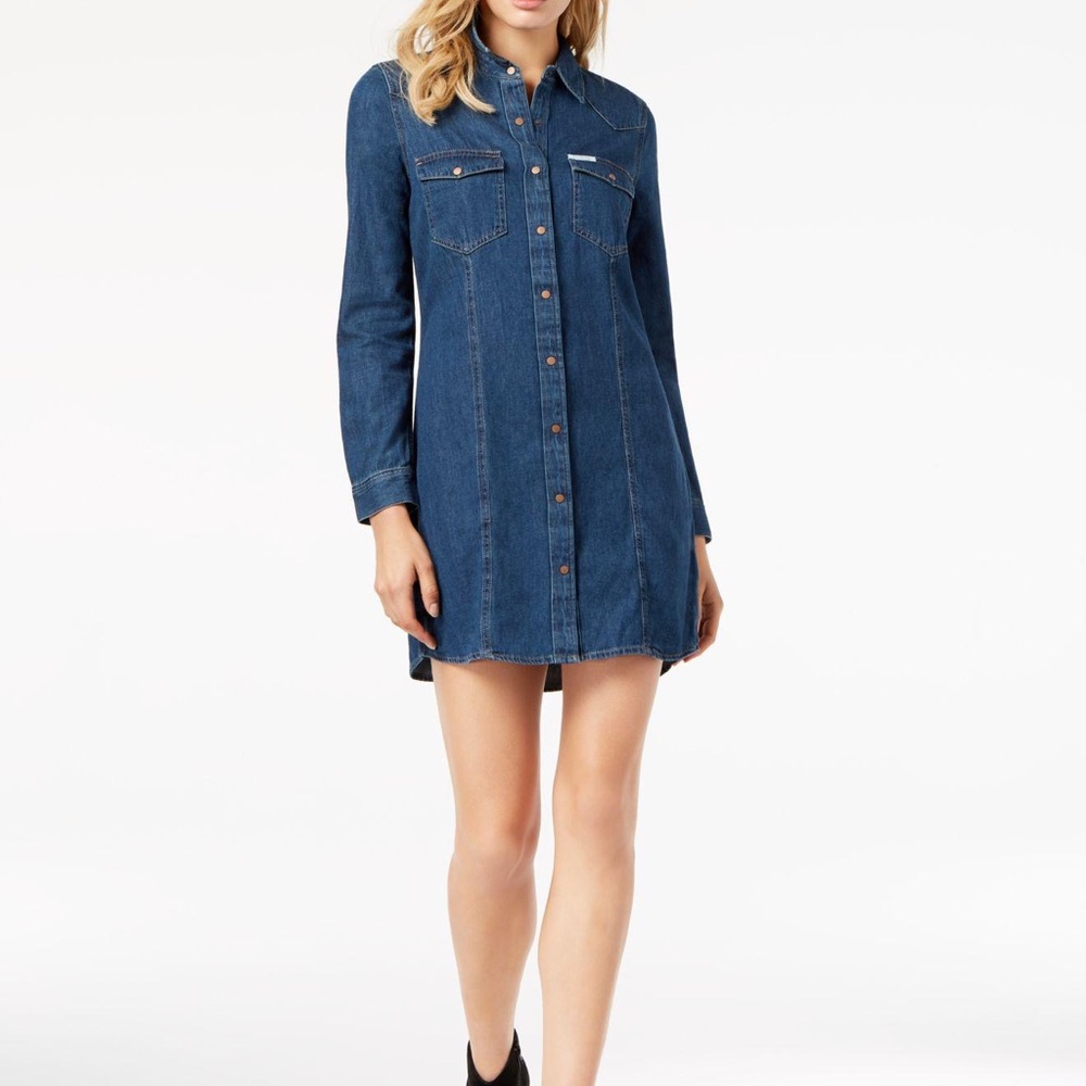 Calvin Klein Jeans Retro Denim Shirt Dress